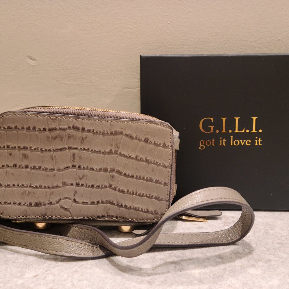 G.I.L.I Hornback Croco Leather Micro Bag